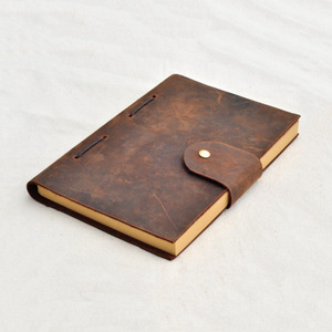 Customized logo travel Refillable Sketchbook high end A5 brown Genuine leather journals notebook leather