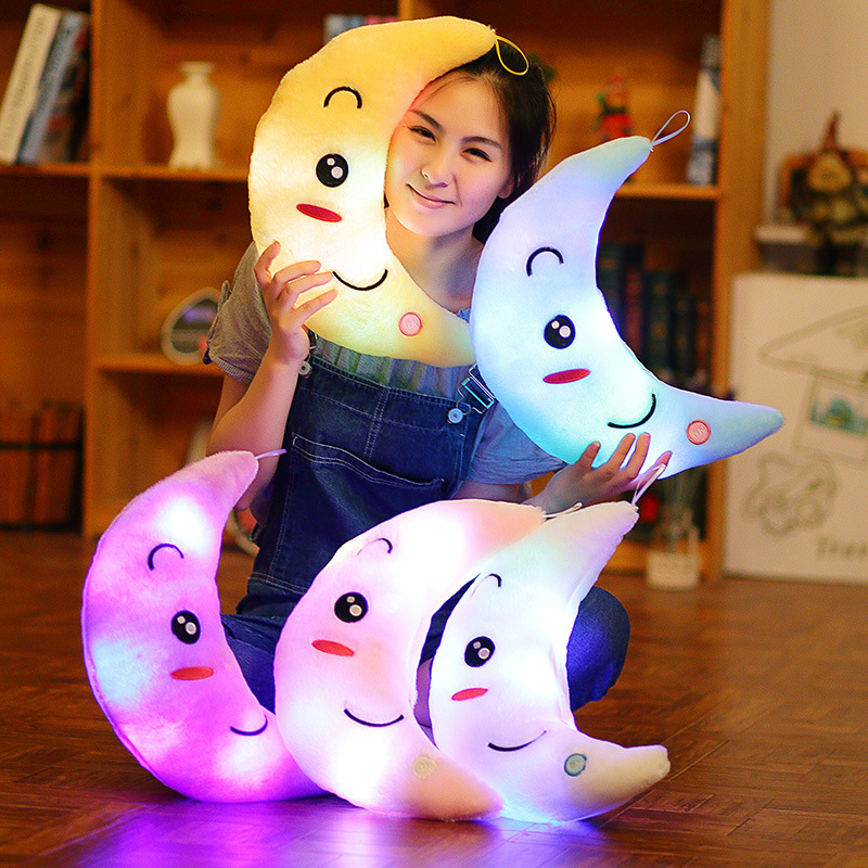 Hangzhou Lisheng Home Technology Co., Ltd LED Flash Lighting Star Plush Toys Stuffed Plush Christmas Toy Light Up Plush Doll Cushion Luminous Toys Pillow Birthday Gifts