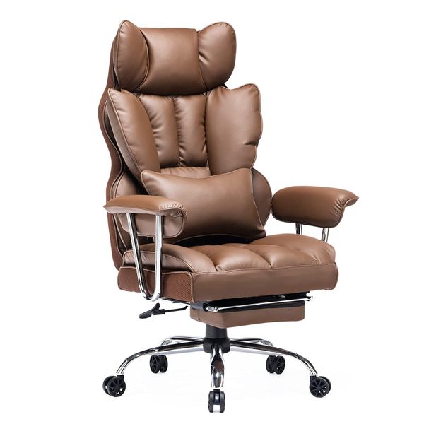 High Back Ergonomic Reclining Chair Free sample Large Executive Office Chair with Footrest for Heavy People