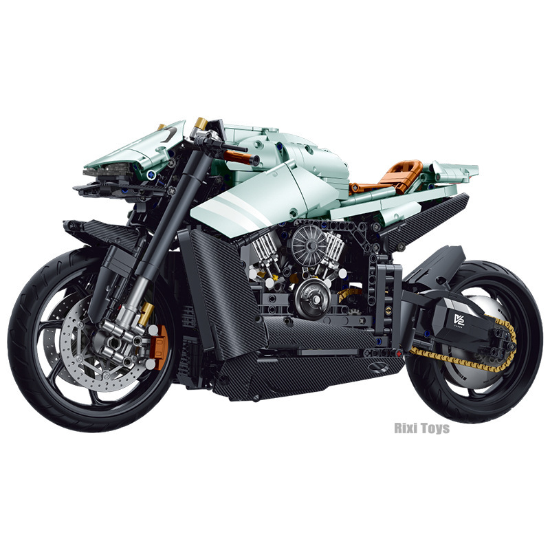 Guly 60505 New Motorcycle Technical Model MOC Racing Car Motorbike Bricks Sets Toys For Kids Gifts Building Blocks Sets