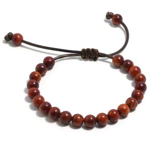 Fashion Fine Jewelry Bracelets and Bangles Black Golden Red Sandalwood Beads Bangle Bracelet for Ladies Men Women