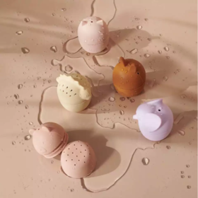 New BSCI Audited Supplier Customized Cute Animal Silicone Bath Toys
