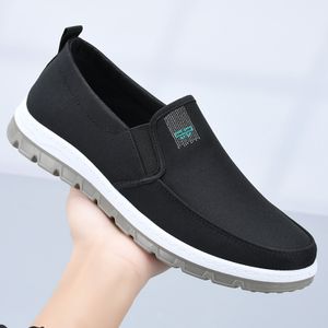 Anti slip Cloth upper men's polyester upper walking style shoes loafers flat skateboard sneakers for men