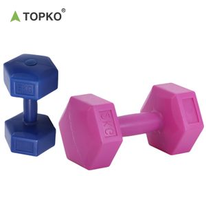 TOPKO High Quality Hexagonal Dumbbell Muscle Exercise Gym Home Fitness Equipment Hexagon Hex Dumbbell