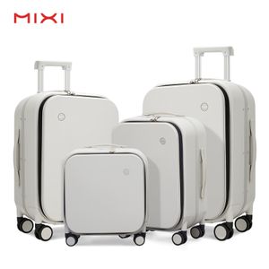 MIXI Custom Suitcase Front Opening Aluminum Frame Hard Shell Carry-ons Travel Bag Suitcase Luggage Set