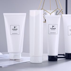 customized color 0.2oz to 8oz body lotion conditioner cleansing flip top closure PE ABL squeezable plastic cosmetic tube
