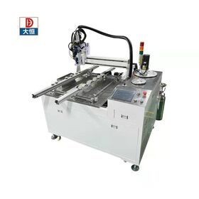 Automatic dosing machine for two-component epoxy adhesive on top of a robotic system