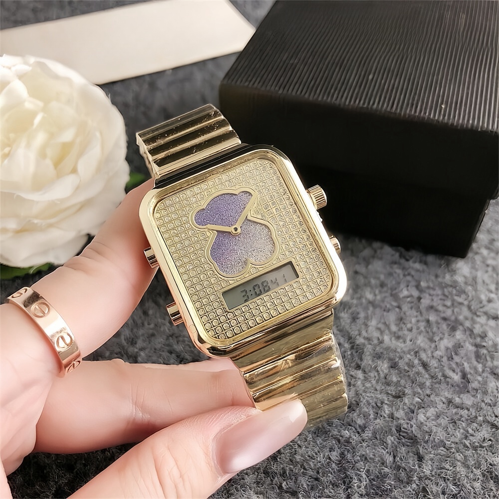 Foshan Laotingshi Technology Co., Ltd. China Factory Fashion High Quality Women Watches Square Shape Wristwatches Stainless Steel strap analog Luxury Watch For Men