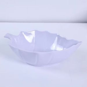 Wedding Fall Luxury Garden Large Leaf Serve Platter Glossy Snacks Food Bowl for Party and Everyday Use