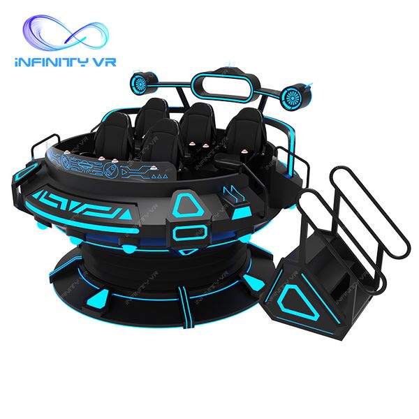Best Price UFO 720 degree roller coaster Black 5 players virtual reality 9d  Rotating VR Magic flying UFO machine Amusement Park