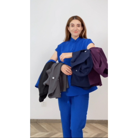 Polyester Gradient Zipper Top Fashionable Medical Uniformes De Enfermera Para Scrub Uniforms Nursing Hospital Sets Suit