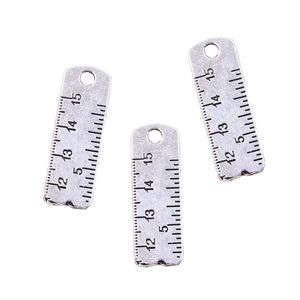 Charms Tools Ruler Rule Antique Bronze Silver Color Pendants DIY Crafts Making Findings Handmade Tibetan Jewelry