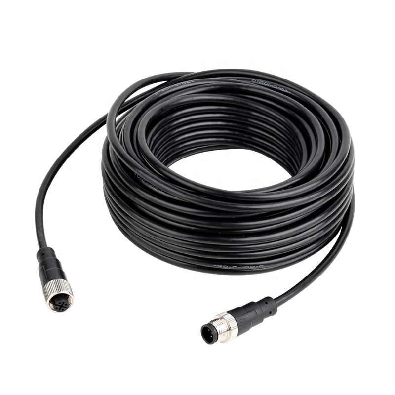 Shenzhen Longtaida Electronics Co., Ltd. 5Pin20M Aviation Extension Cable Car Rear View 1080P Camera Extension Wire Reversing Video Cable for RV Truck Trailer Bus 75Ohms