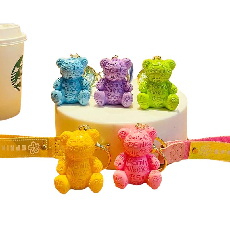 Yiwu Shangcheng Crafts Co., Ltd. Pepper Spray Keychain Self-Defense Bear 3D Bottle Opener With Flower Pendant Vinyl Sneaker Wristlet Soft Toy Custom Key Chains