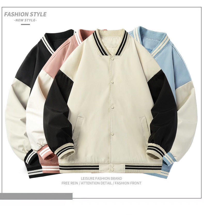 Customized printed embroidery blank men's oversized sports jacket casual wear school team baseball jacket