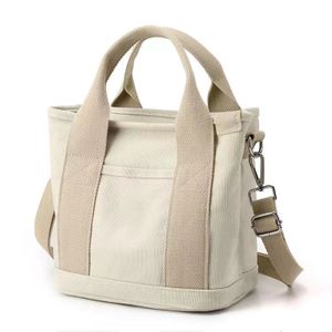2024 Factory Wholesale  Reusable Custom Logo Printed outdoor fashion beach bag large canvas tote bag