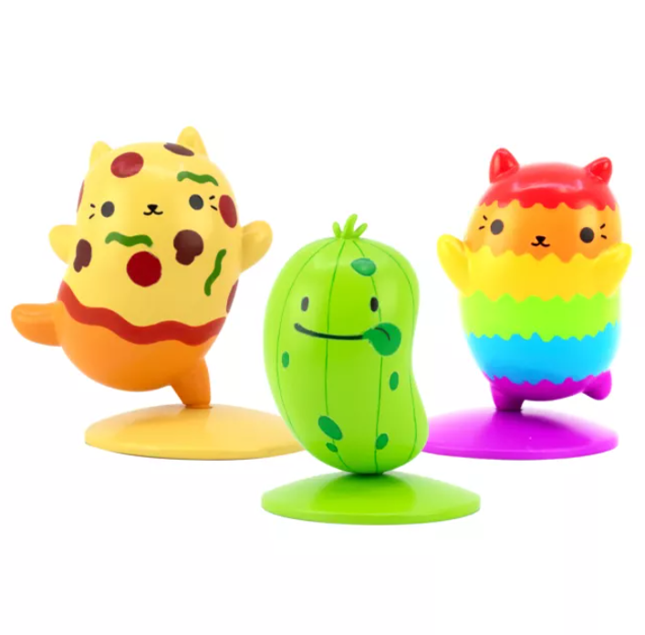 toys OEM factory making customized plastic cartoon action figure animal figurines funny duck cat kawaii toys for kids children