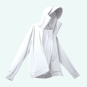 UV Protection Long Sleeve Jacket UPF50+ High Sun Protection Face Covering Hooded Clothing for Fishing Seaside Running MMA Unisex