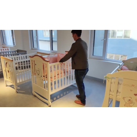 Morden Cribs Set Baby Bed Kids Cribs for Bedroom Cradle Swing Multi-function Wood Acceptable Adjustable Carton Baby Crib 10pcs