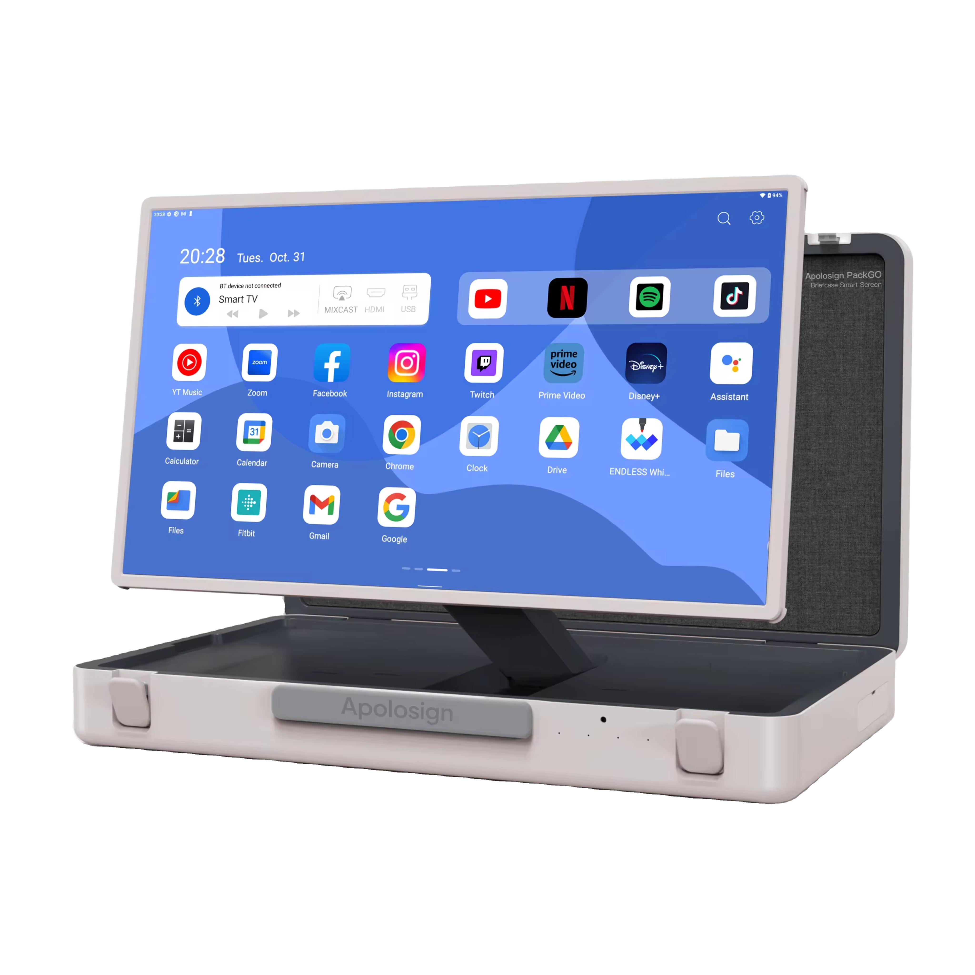 JCVISION 27" briefcase monitor Touch Screen Android 12 System Smart screen suitcase