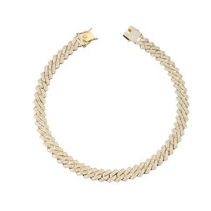New Arrival Hip Hop Jewelry Hot Mens Gold Titanium Steel Stainless Cuban Chain 7Mm Necklace
