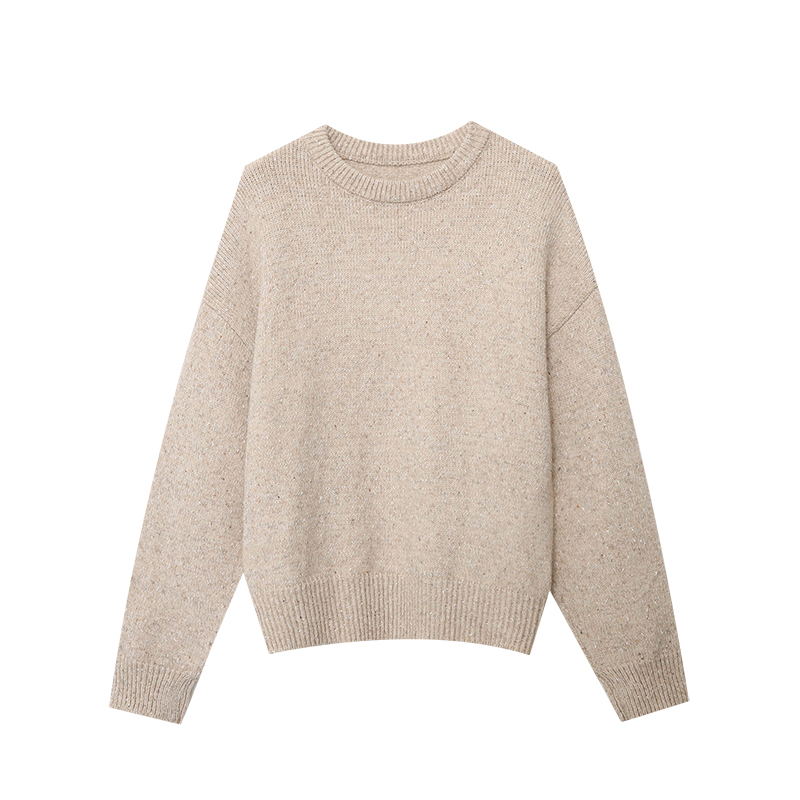 Suzhou Zhiqiao Trading Co., Ltd. Lazy Style Autumn Loose Fashionable Single Knitted Sweater 2024 Early New SN6284