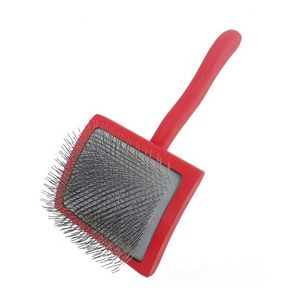 Dog doodle brush for grooming pet hair with long,soft pins. Large dematting tool for removes loose fur,tangles,knots,undercoat