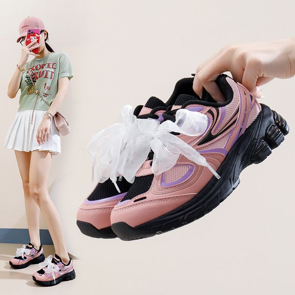 New Cute Fashion Sneakers Lady Breathable Thick Sole Non-slip Trainers Walking Style Shoes Casual Shoes Women Women's Sneaker