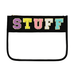 Wholesale Customizable Clear PVC Transparent Letter Cosmetic Storage Bag Fashionable Nylon Travel Toiletry Organizer Zipper