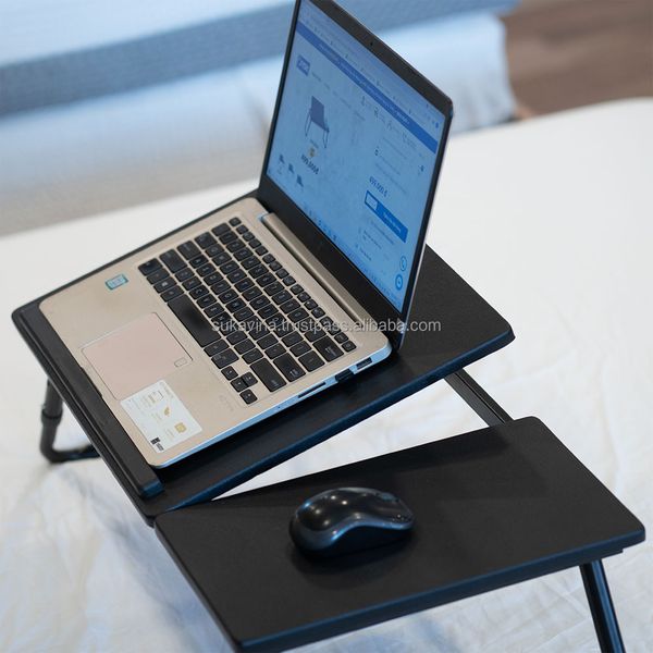 Modern Rectangle Adjustable Laptop Folding Table Metal Design Style Office Furniture for Home or Professional Workspace