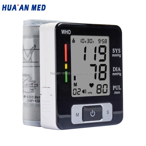 LCD Display Easy Measurement Automatic Medical Electronic Wrist BP Digital Blood Pressure Sphygmomanometer Machine Monitor