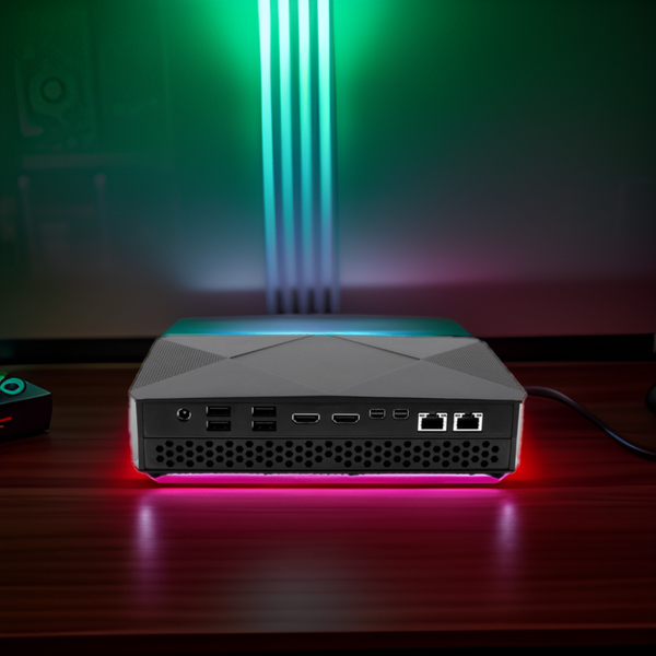 Mini Desktop PC with i7 8709G Quad-Core 16GB Memory NVME DDR4 Portable Design for Home Office Win10 OS