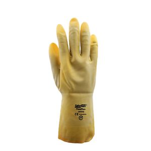 Anti-Slip Safety Household Work Gloves Chlorinated Chemical Resistant Unlined Natural Gloves EN388 Certified