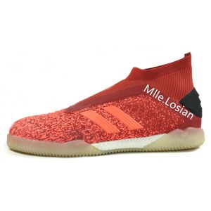 unlaced sporty type soccer shoes,convenient red soccer shoes,industry supplier turf soccer shoes