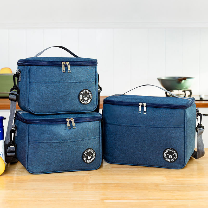 Jinjiang Naike Gifts Co., Ltd. Custom Portable Lunch Bag Food Thermal Lunch Box Oxford Cloth Lunch Cooler Bag Insulated Picnic Bag With Shoulder Strap