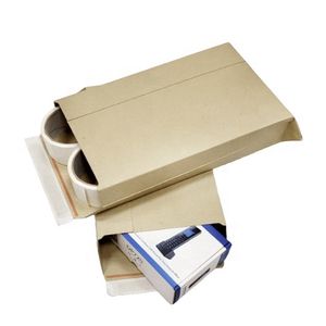 Custom Printed Brown Kraft Courier Shipping Envelope Mailer Bag Mailing Cardboard Envelope  Rigid Packaging With Tape And Strip