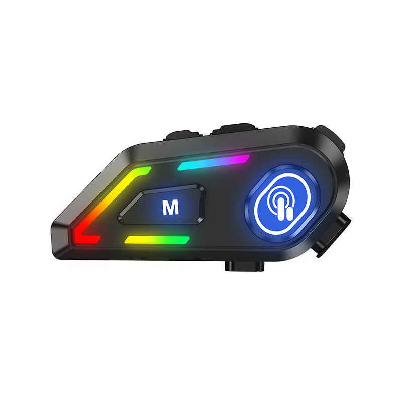 Hubei Langsheng Technology Co., Ltd. Wholesale Headset RGB Colorful Ambient Light Stereo Music Player HD Call Waterproof IPX7 Motorcycle Helmet Headphone for Driver