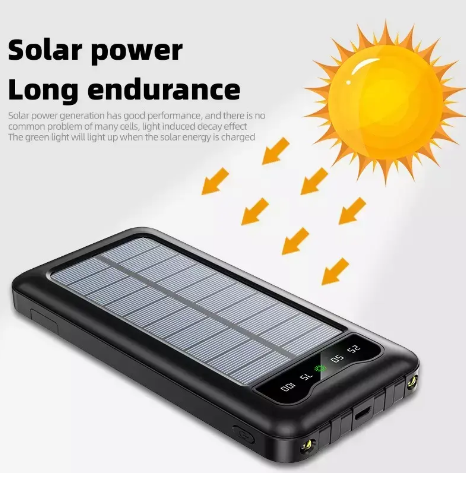 Top Selling High Quality Solar Portable Charger 10000mAh 20000mAh 30000mAh Waterproof Solar Portable Power Bank For Mobile Phone