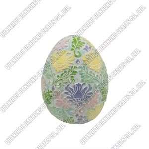 European Home Resin Pattern Sculpture Easter Egg Statue Tabletop Party Window Gift Children's Room Desk Decoration