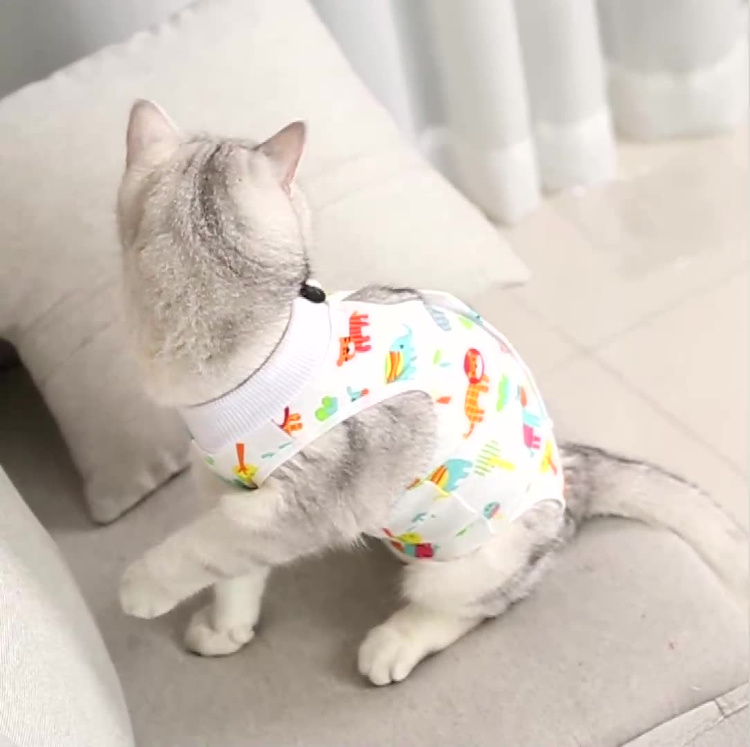 Cat Neutering Post Surgery Clothing Anti Licking Anti Hair Loss Breathable Weaning Physiological Pants Pet Clothes