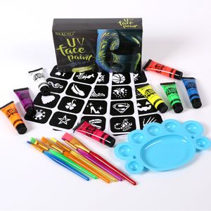 Halloween Colorful Water Activated Body Paint Singles Gel Nail Oil Painting Art for Face or Body Easy To Wash Rainbow Painted