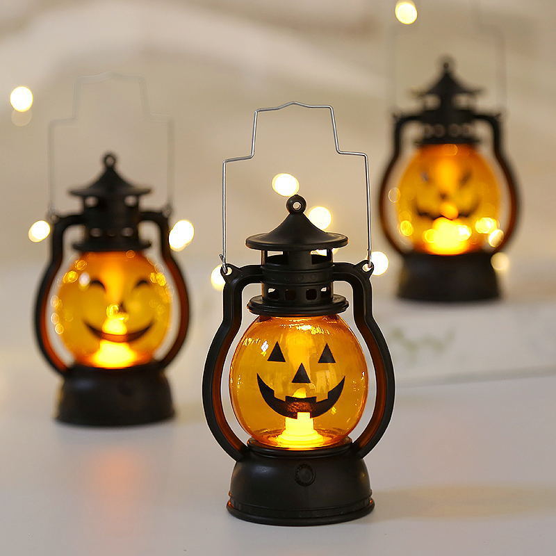 Hot Halloween Led Light Candle Lantern Indoor Pumpkin Wholesale Party Supplies