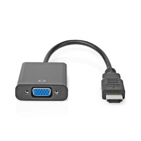DAWN LINK HDMI To VGA 3.5mm Audio Port Convertor High Speed HDMI Cable for Computer, Desktop, Laptop, PC, Monitor, Projector,