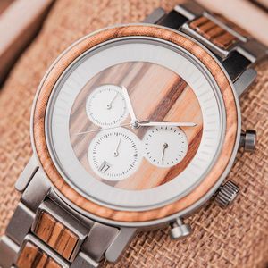 Classic Wholesale stainless steel watches fashion men oem watches wood watch with custom logo