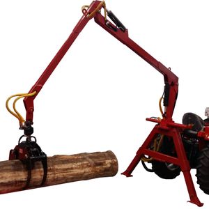 forestry machinery grapple log timber trailer with crane