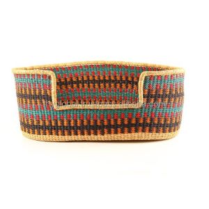 Hot Selling Small Handwoven Seagrass Dog Basket Factory Directly Pet Beds Accessories Handmade Dog Bed Furniture Animal Cats