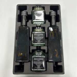 Black color paper pulp tray Molded Paper Pulp Olive oil and jam set Packaging Tray Box Packaging Insert