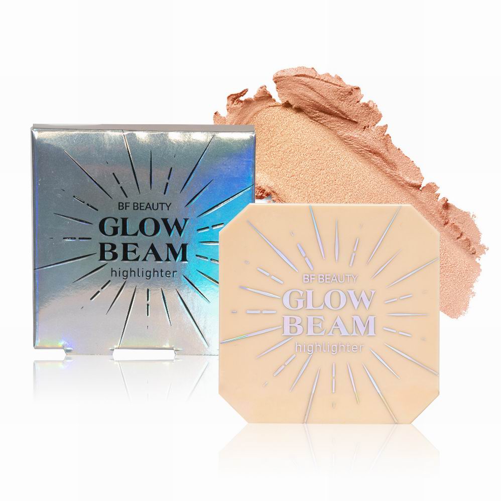 Vegan Office Supplies Custom Oem Pink Highlighter Powder Branded Makeup Palette Blue Glow Beam Highlighter