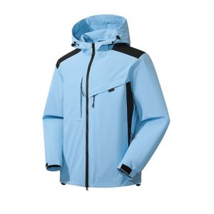 OEM Service Men's Rain Coat Waterproof Hooded Hiking Jacket Spring Lightweight Windbreaker