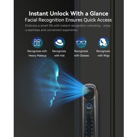 Manufacturer Fully Automatic Wifi Multi Language Visual Intercom 3D Face Recognition Smart Door Lock with Camera